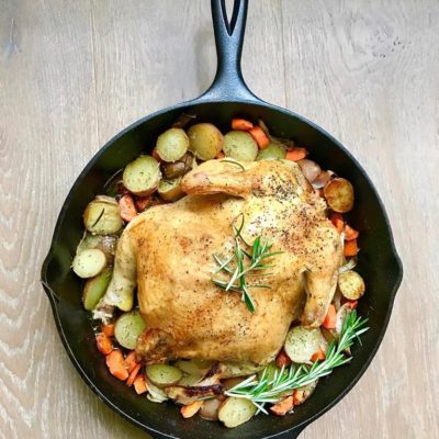 Roasted Chicken and Red Potatoes with Rosemary