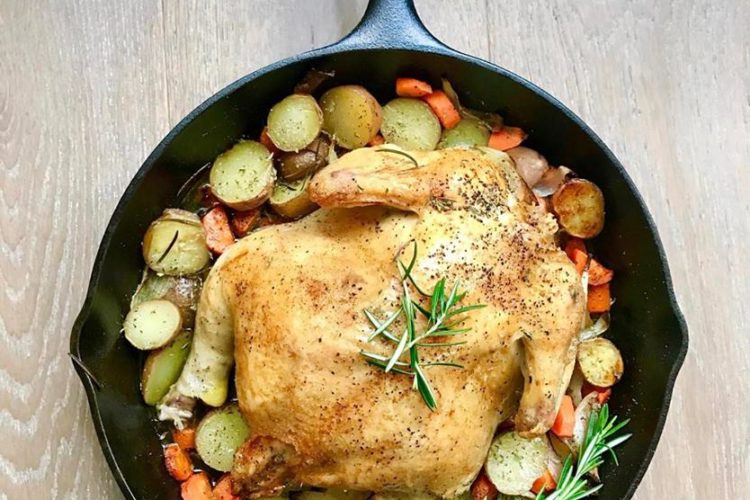 Roasted Chicken with Red Potatoes and Rosemary