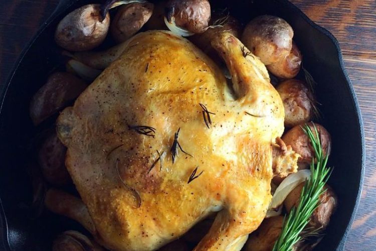 Roasted Chicken and Red Potatoes with Rosemary