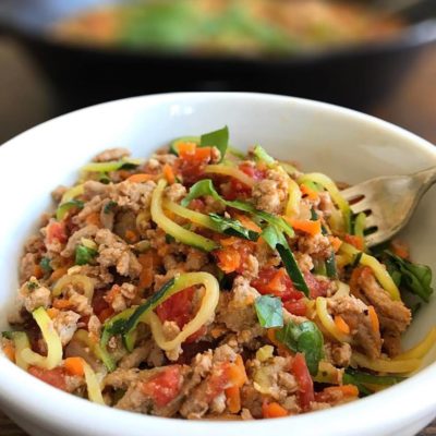 Zucchini Noodles Turkey Vegetable Marinara