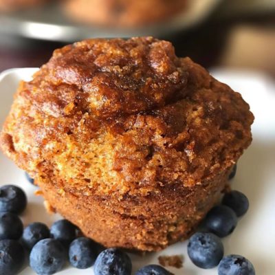 Dairy-Free Banana Nut Blueberry Muffins