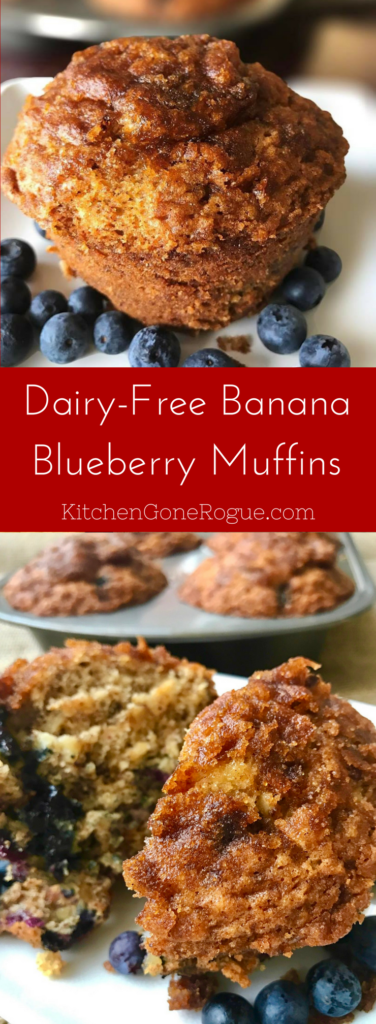 Dairy-Free Banana Blueberry Muffins Kitchen Gone Rogue