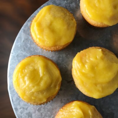 Lemon Curd Filled Lemon Cupcakes