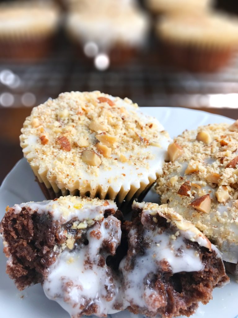 almond joy inspired dairy-free chocolate cupcakes