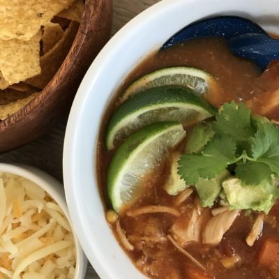 Easy Crockpot Chicken Tortilla Soup