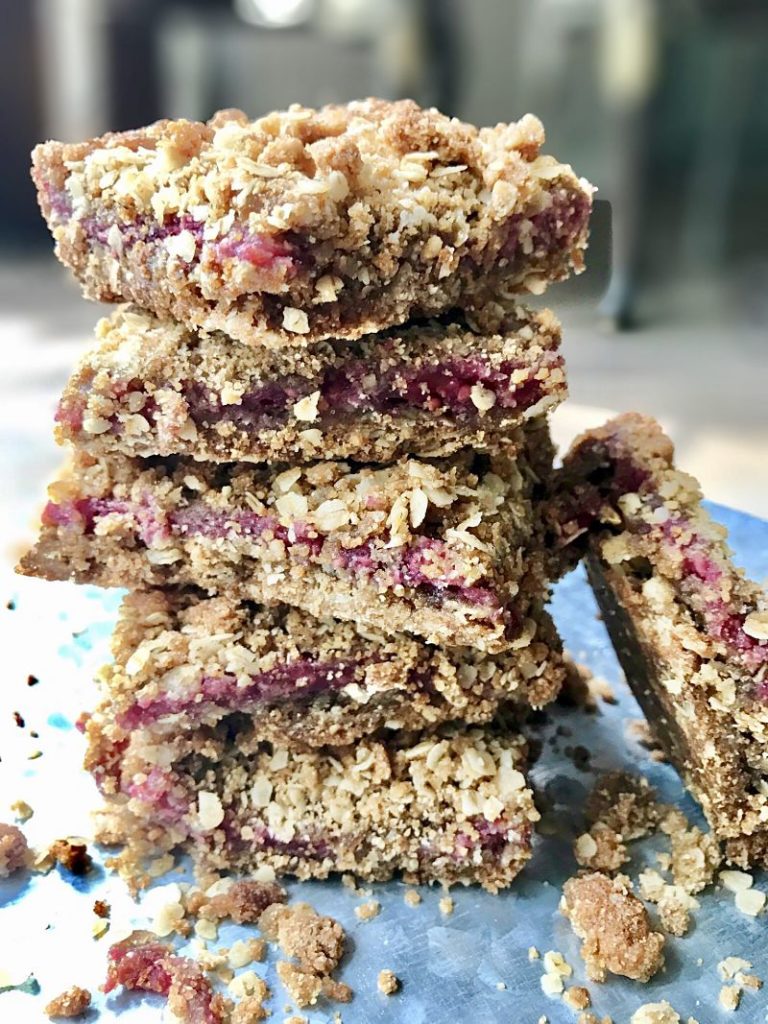 Gluten-Free Raspberry Oatmeal Bars