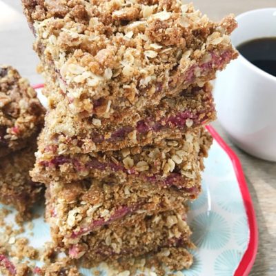 Gluten-Free Raspberry Oatmeal Bars