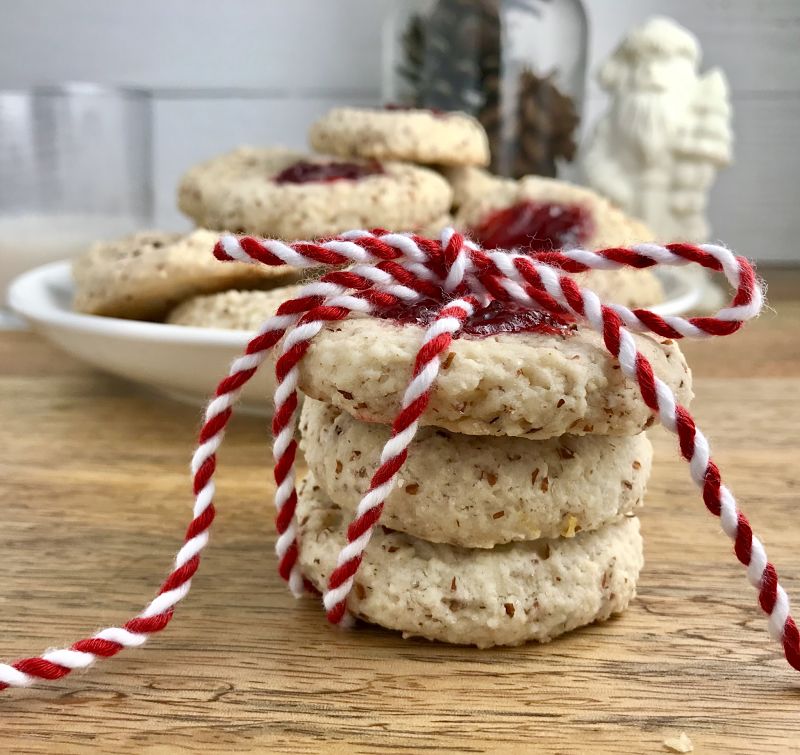 Lemon Almond Wine Thumbprint Cookies Kitchen Gone Rogue