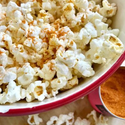 Easy Spicy Air Popped Popcorn