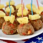 spicy hawaiian turkey meatballas