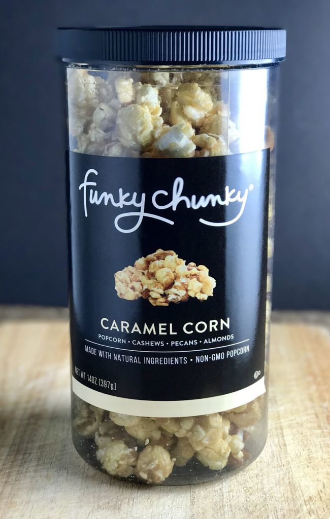 Caramel Corn Popcorn Balls made with Funky Chunky