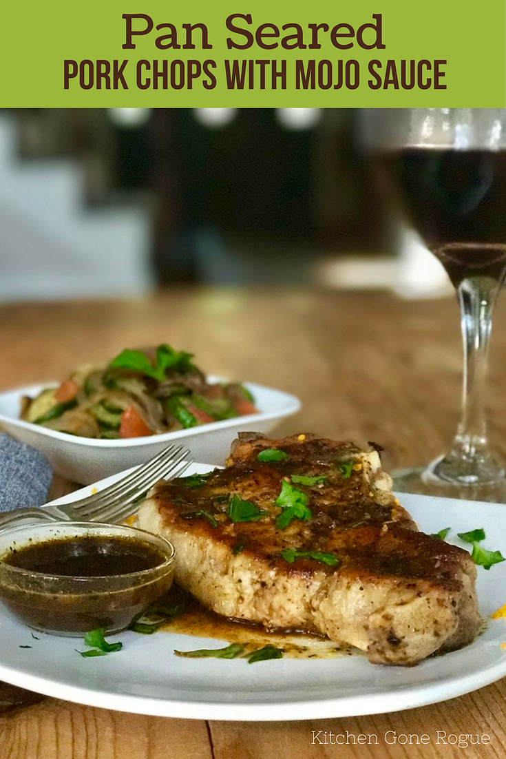 Pan Seared Pork Chops with Mojo Sauce