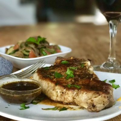 Pan Seared Pork Chops with Mojo Sauce