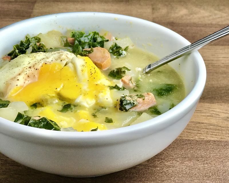 Potato Kale Chicken Sausage Soup