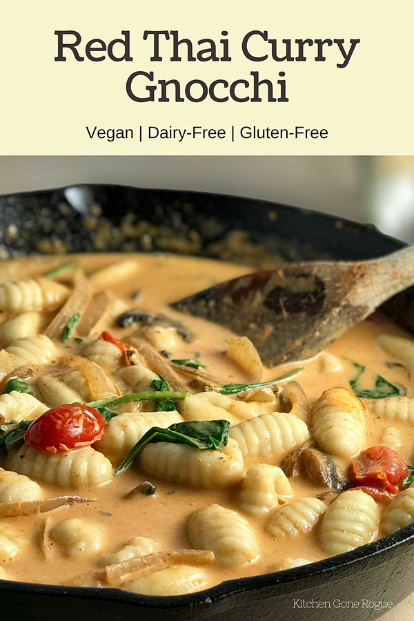 Red Thai Curry Gnocchi Vegan Dairy-Free Gluten-Free Kitchen Gone Rogue
