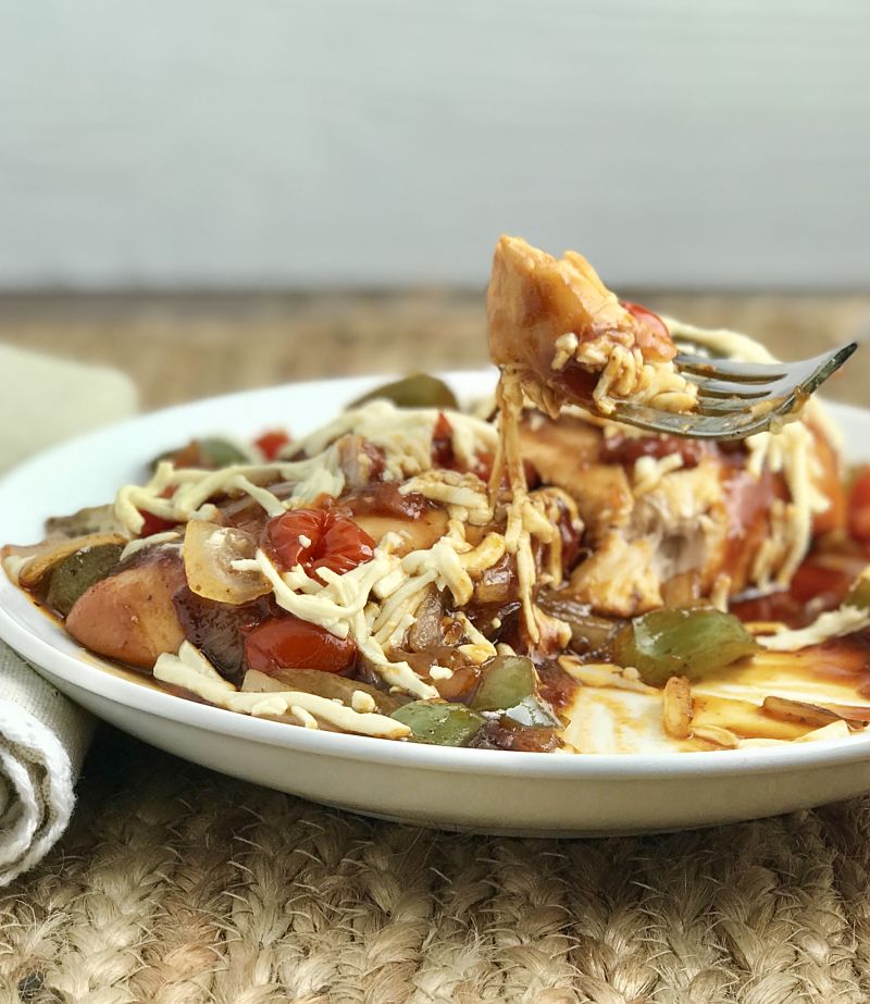 Easy Vegetable Baked BBQ Chicken