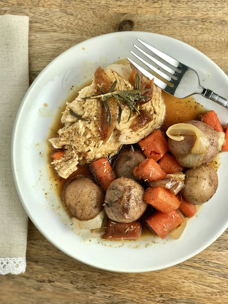 Instant Pot Whole Rosemary Chicken and Vegetables