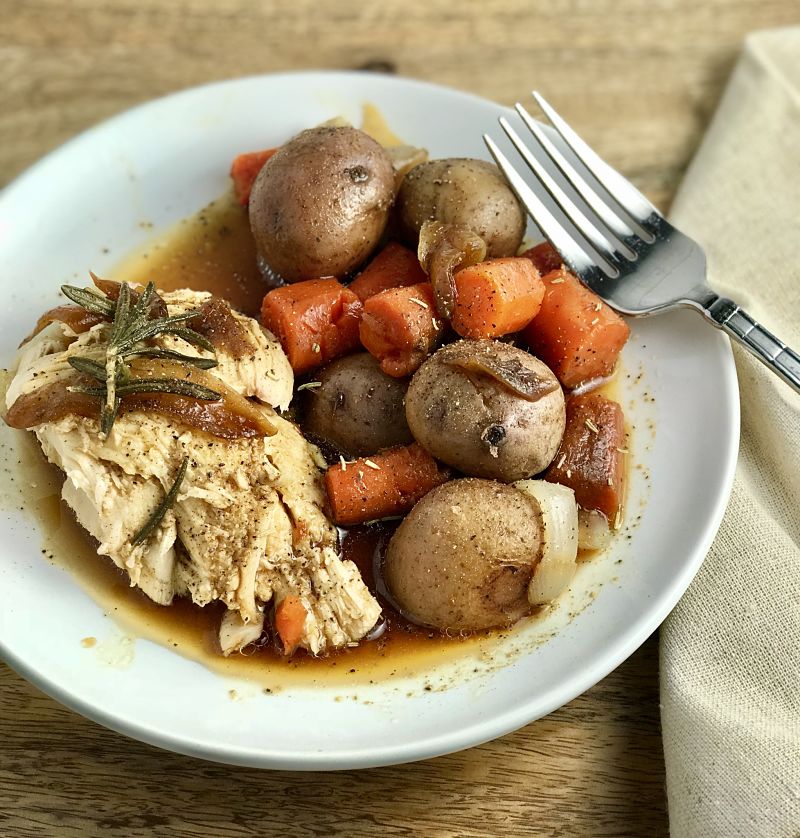 Instant Pot Whole Rosemary Chicken and Vegetables
