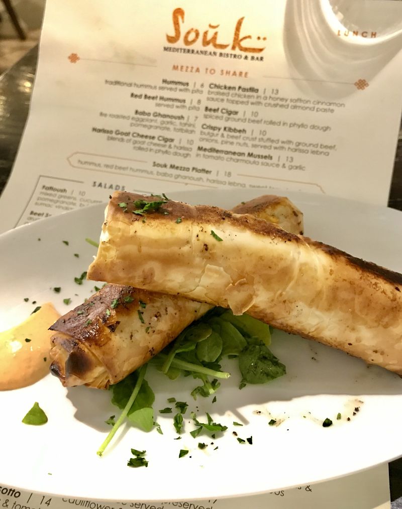 Souk Harissa Goat Cheese Cigars - Appetizer - Restaurant Review Dallas