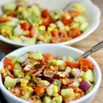 BBQ Chicken Avocado Tomato Salad gluten free dairy free