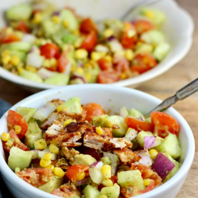 BBQ Chicken Avocado Tomato Salad