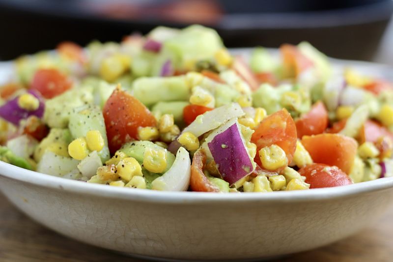 avocado summer salad vegan 