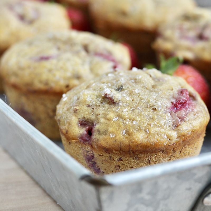 strawberry banana nut muffins