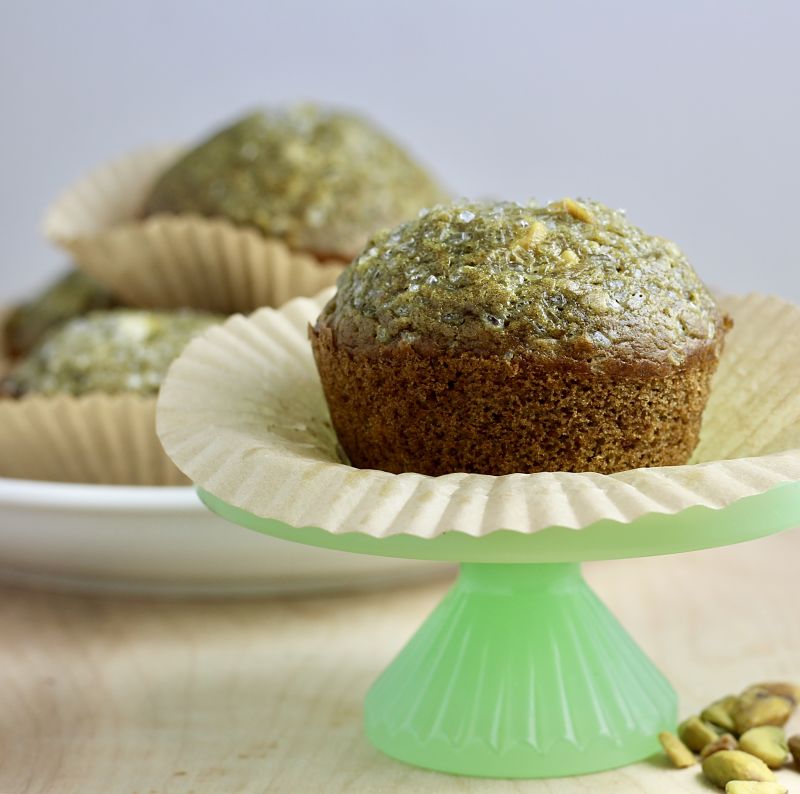 vegan pistachio muffins