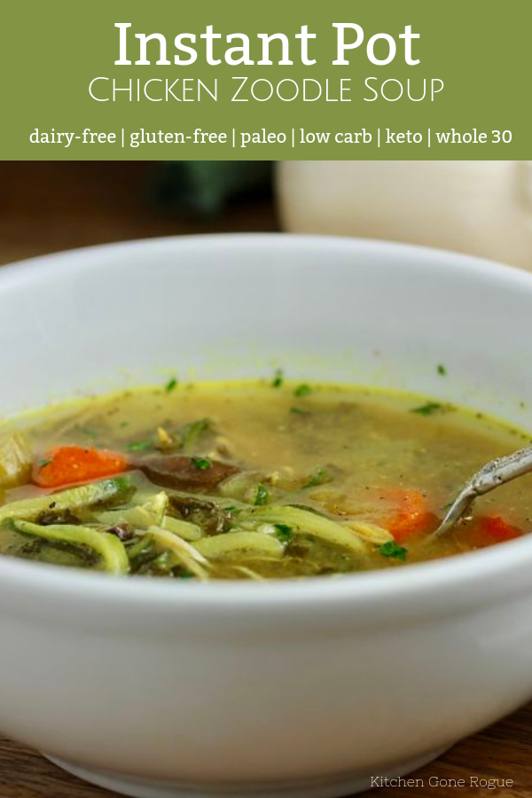 Instant Pot Chicken Zoodle Soup