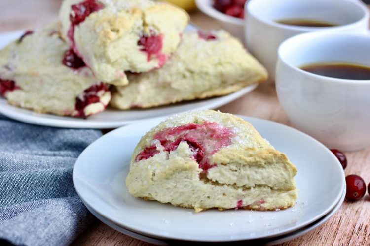 dairy-free cranberry lemon scones