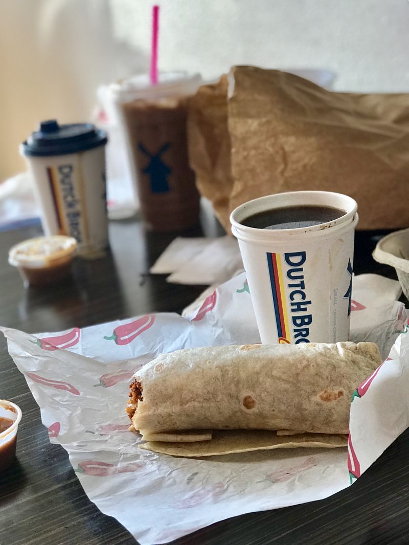 ralibertos breakfast burritos and dutch bros coffee crescent city ca