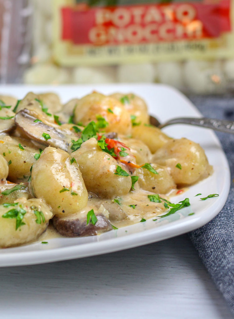 PanFried Gnocchi with Mushroom Cream Sauce (Vegan) Kitchen Gone Rogue