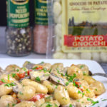 vegan pan roasted gnocchi with mushroom cream sauce