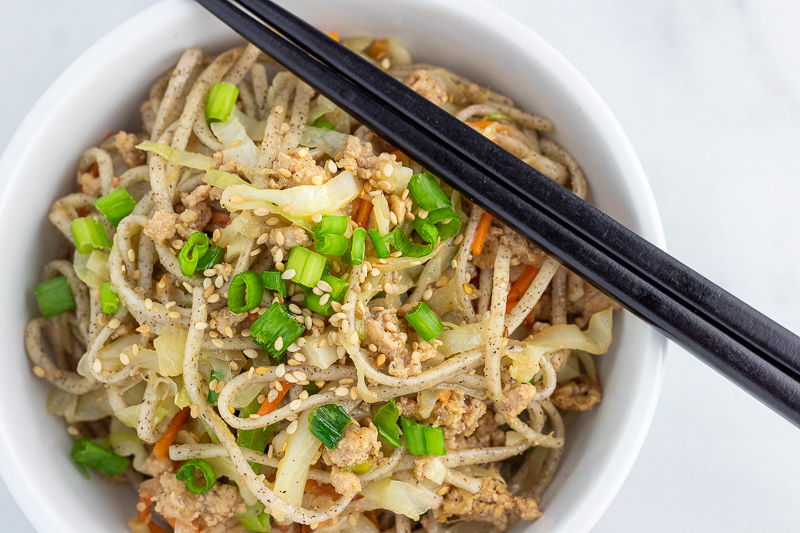 Egg Roll Soba Noodle Bowl - Kitchen Gone Rogue.